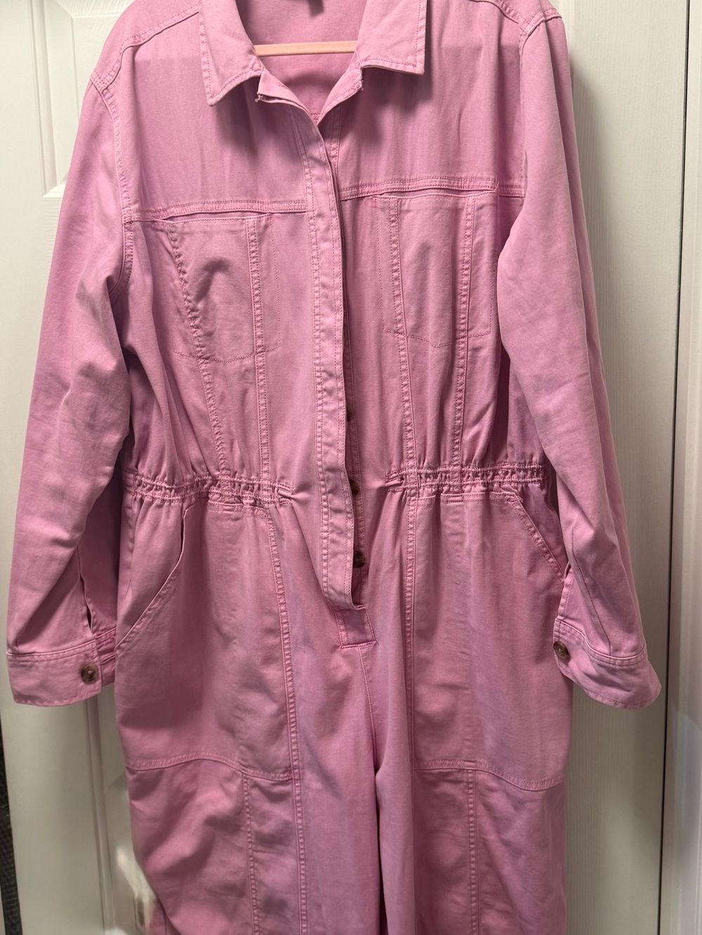 Universal Thread Pink Utility Jumpsuit Size 18 Long Sleeve Boiler Suit